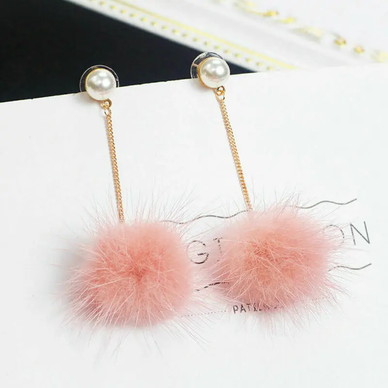 Модные женские модные серьги 32 мм с шариками длинные висячие ювелирные изделия