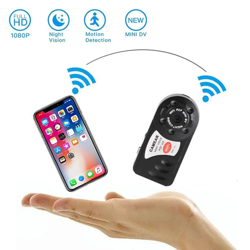 P2P HD мини Wifi DVR IP камера видеокамера видеорегистратор ночное видение DV Скрытая