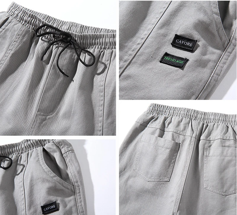 Модные мужские дышащие прямые облегающие брюки с эластичным поясом свободные