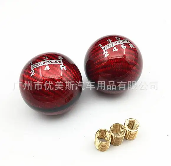 Натуральная ручка переключения передач из углеродного волокна MUGEN пригодная для