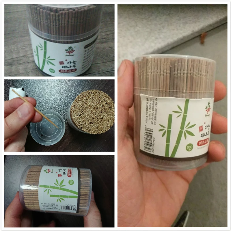 800 шт./лот одноразовые зубочистки натуральная бамбуковая палочка газированные