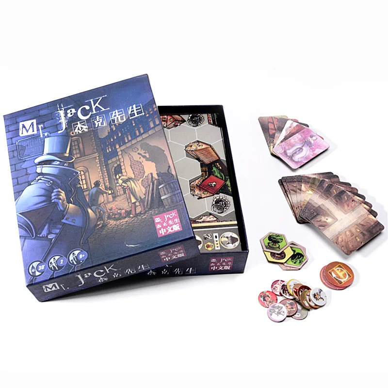 Mr. Jack 4 в 1 семейная настольная игра/вечерние/друзья Великобритания/Нью