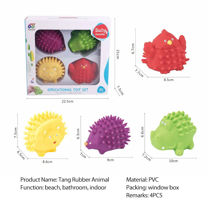 

4PCS Baby Sensory Ball Toy Set 0-24 Months Hands-on Tactile Baby Bath Toy Infant Hand Catching Ball Grasp Brain Training Gift