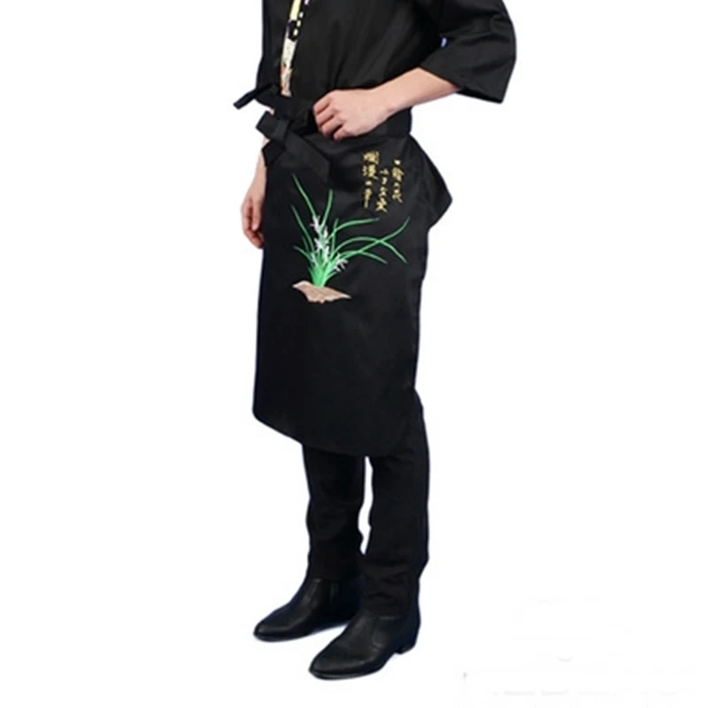 

new Japanese restaurant brief kitchen aprons restaurant waiter Japanese chef working men and women embroidery easy clean apron