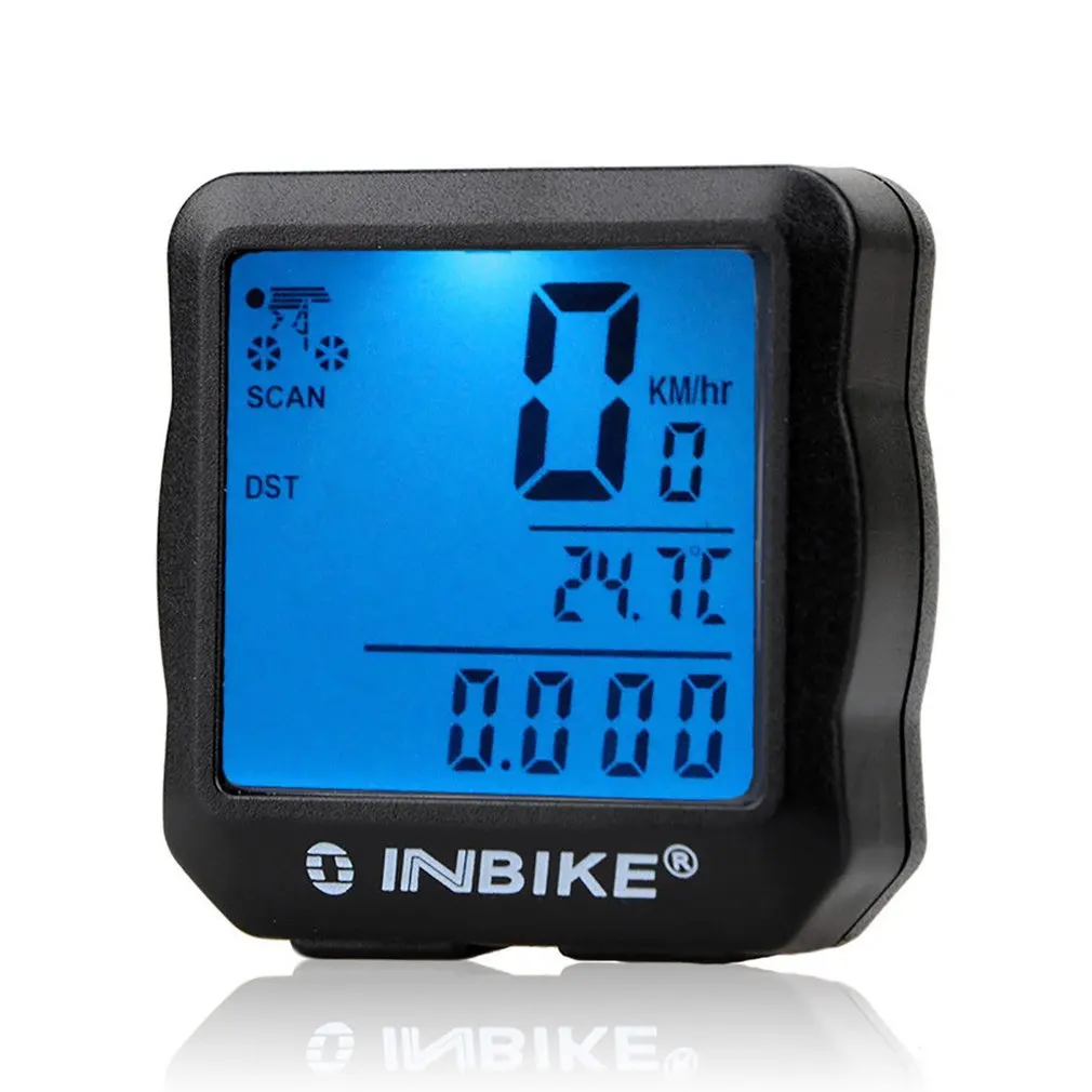 

INBIKE Wired Bicycle Odometer Waterproof Backlight LCD Digital Cycling Bike Computer Speedometer Suit for Most Bikes