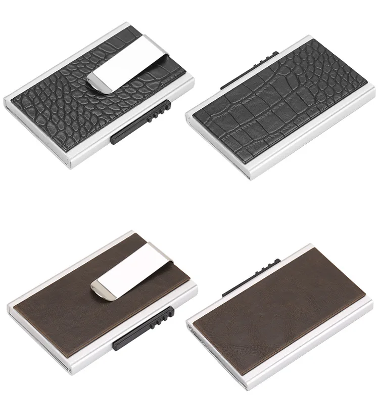 Алюминиевый карбоновый Металлический Мини зажим для денег RFID чехол кредитных