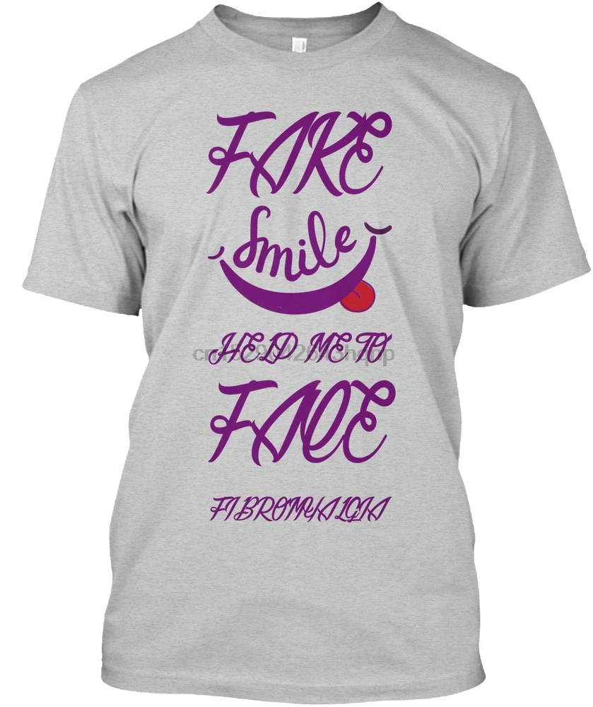 Men t shirt Fibromyalgia Awareness T Smile tshirts Women t-shirt |