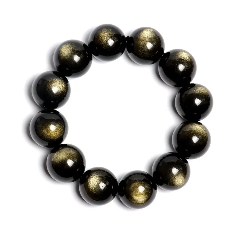 

BOEYCJR Energy Obsidian Stone Bangles & Bracelets Fashion Jewelry Handmade Vintage Buddha Beads Bracelet for Women or Men