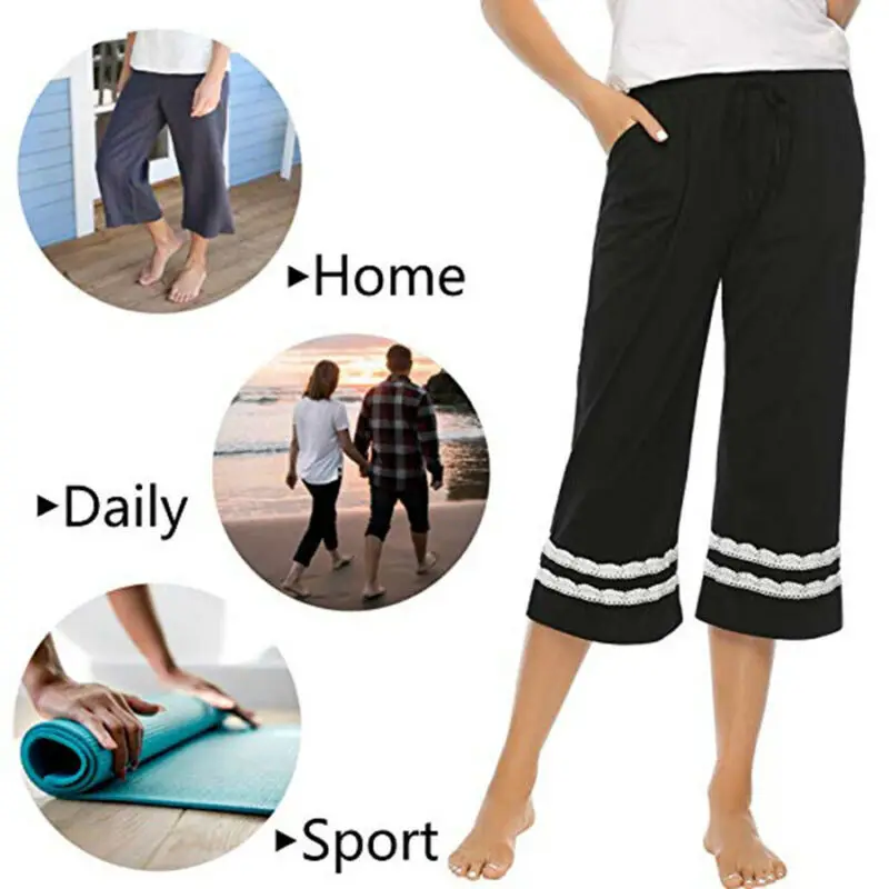 Женская шелковая атласная пижама одежда для сна домашняя штаны длиной три