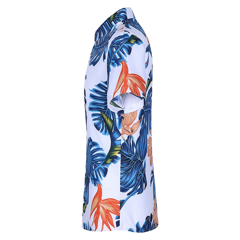 2020 new spring and summer plus size shirt short sleeve flower men's Fashion Loose Short Sleeve Shirts Mens 6XL 7XL | Мужская одежда
