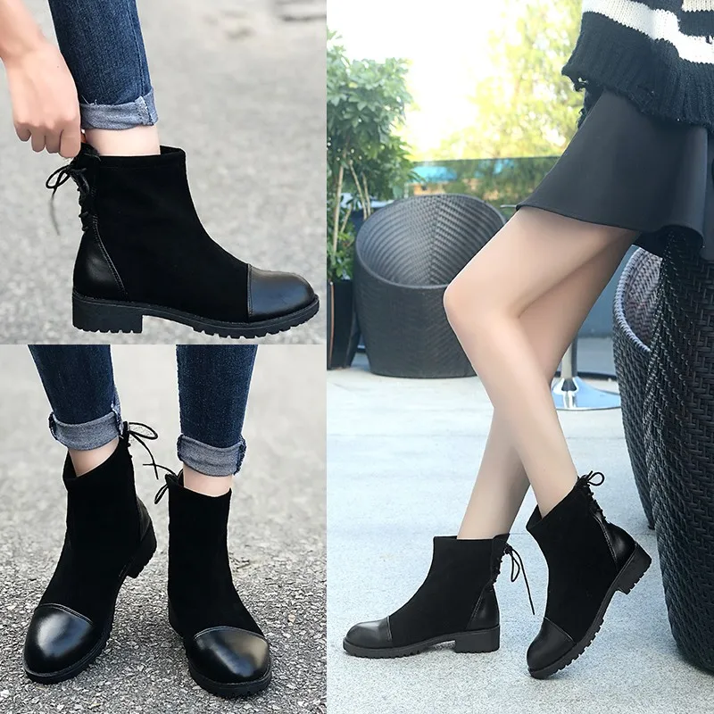 

Women's Boots 2021 New Women's Riding Boots Short Tube Round Toe Women's Fashion Boots Root Non-slip Comfortable Boots