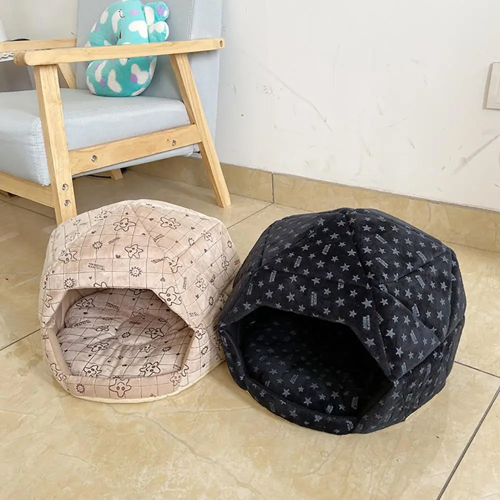 Съемная моющаяся плюшевая кровать для домашних животных мягкая удобная