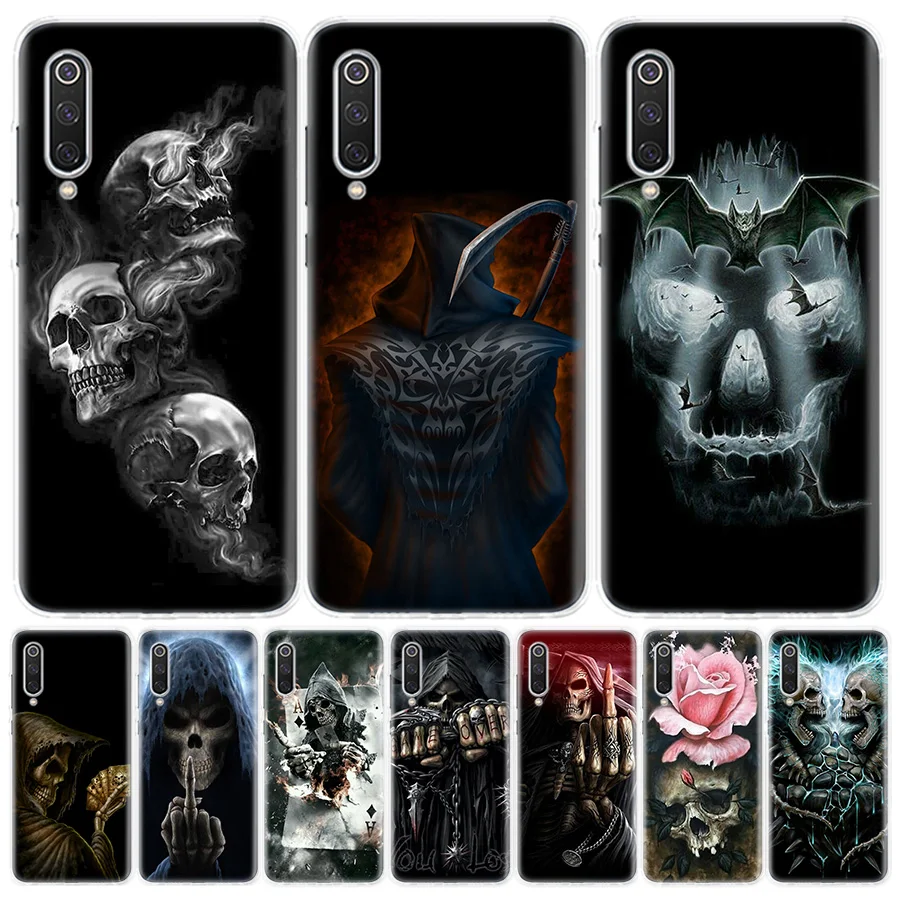 Чехол для телефона с черепом смерти Redmi S2 Note 10 8T 8Pro 8 7 6 5 8A 7A 6A K20 Xiaomi MI F1 9 5X 6X pro