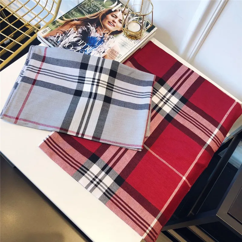 Женские кашемировые шарфы с теплым длинным шарфом Осенний шарф английские