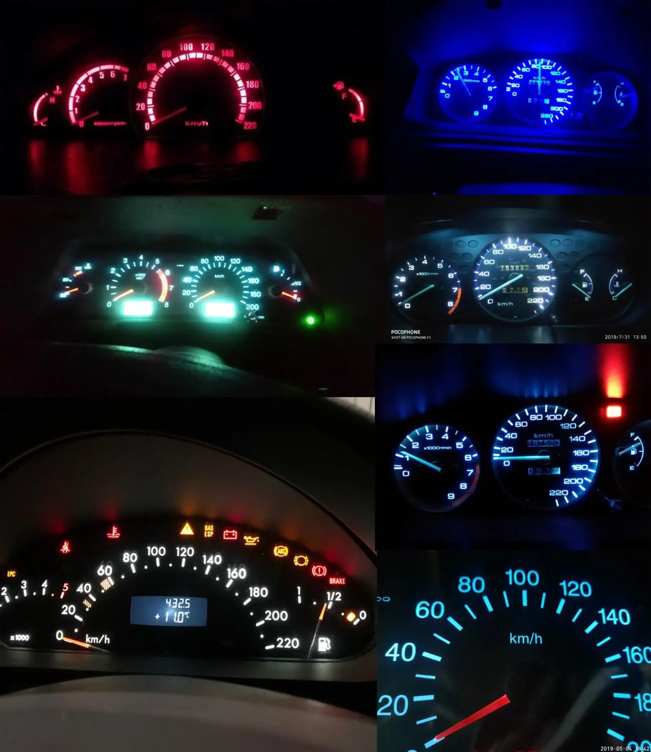 

74 Led Bulb Dash Lights Super Bright T5 2721 37 70 286 Wedge PC74 Twist Socket Automotive Instrument Panel Gauge Light Kits