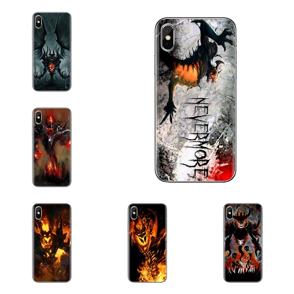 Прозрачный мягкий чехол с отделением для кредитных Nevermore dota 2 героя SHADOW FIEND Samsung