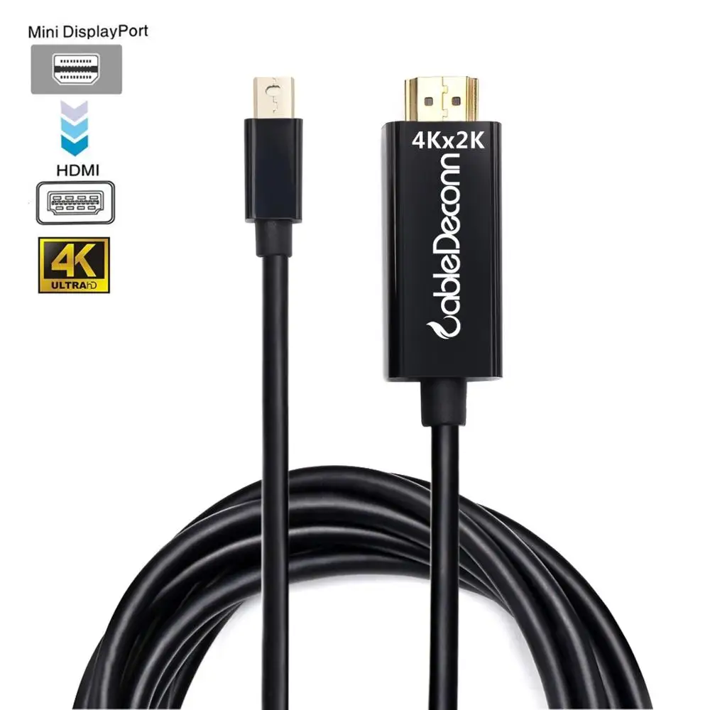 Mini displayport to hdmi адаптер 4k кабель для проектора mini dp конвертер Male Apple Macbook Pro Air iMac| |