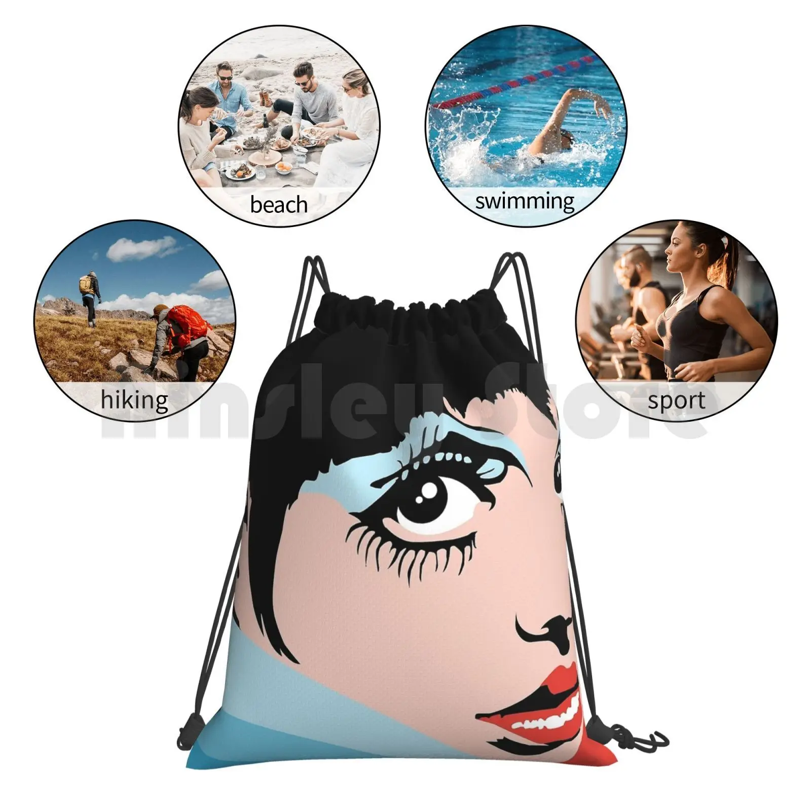 Векторная Фотосумка Liza Minnelli рюкзак сумка с кулиской водонепроницаемая для