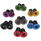 1 пара велосипед ручка бар конец Кепки из алюминиевого сплава для велосипеда ручка бар конец Кепки ручки руля велосипеда наконечники велосипедного руля Резьбовая пробка для трубопровода