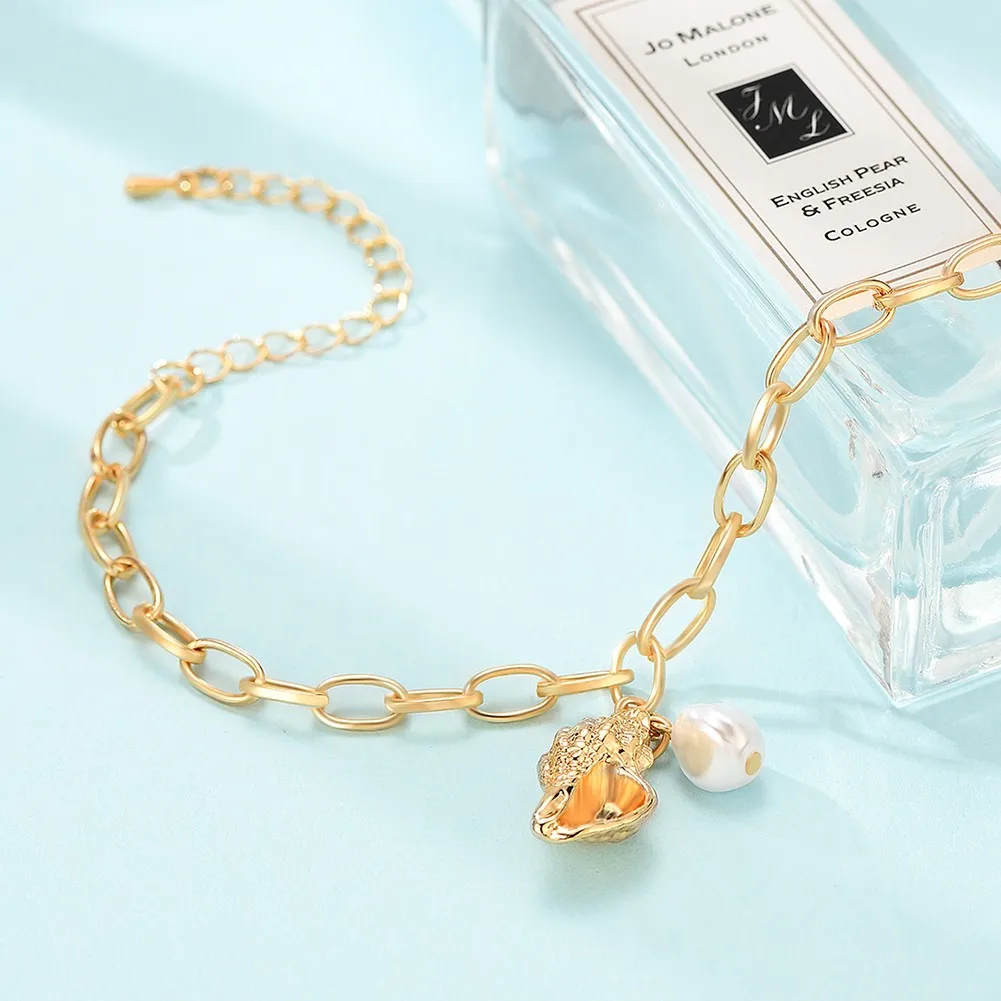 Жемчужный браслет креативный простой однотонный со стеклянными бусинами