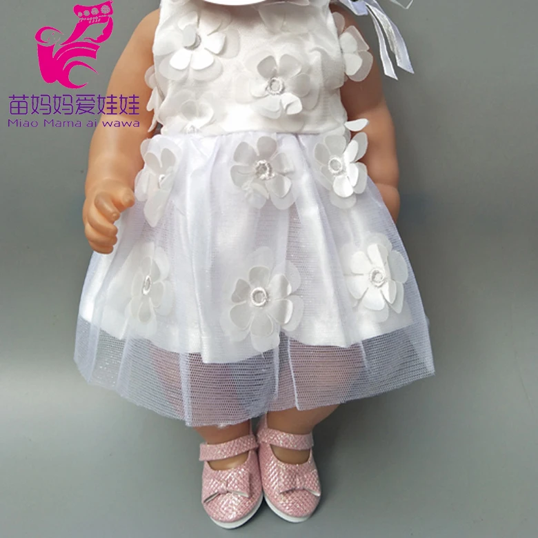 Кукла платье для born bebe куклы белое аксессуары кормления детей игрушки
