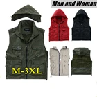 Жилет мужскойженский для активного отдыха, быстросохнущий, сетчатый, дышащий, для фотосъемки, много карманов, для пешего туризма, спорта, лето