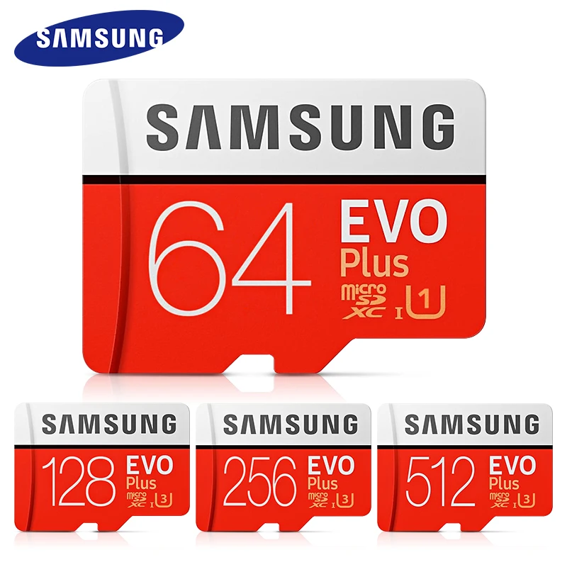 

SAMSUNG карта памяти micro sd карты 128 Гб карта памяти 100 МБ/с. EVO Plus 64 Гб 256 C10 UHS-I cartao de memoria Microsd карты памяти SD/TF карта с адаптером селфи-Стик