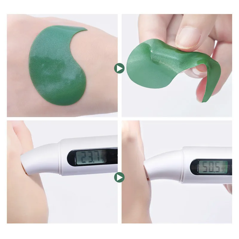 60 шт. аминокислотных прозрачных пленок для глаз мешочек гелевых черных подушечек