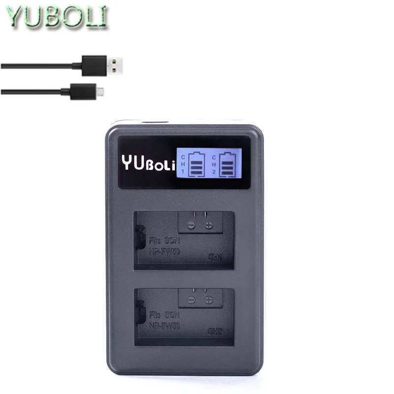 Комплект из 4 предметов NP-FW50 NP FW50 FW50 Li-Ion Батарея+ ЖК-дисплей Зарядное устройство для sony A6000 NEX-7 NEX-5N NEX-F3 NEX-3D NEX-3DW NEX-3K NEX-5C Альфа 7R II