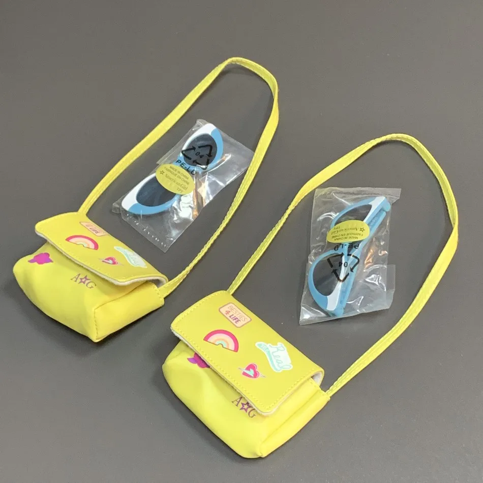 4 шт. сумка для кошелька и очки американских девушек реальные я через плечо 18