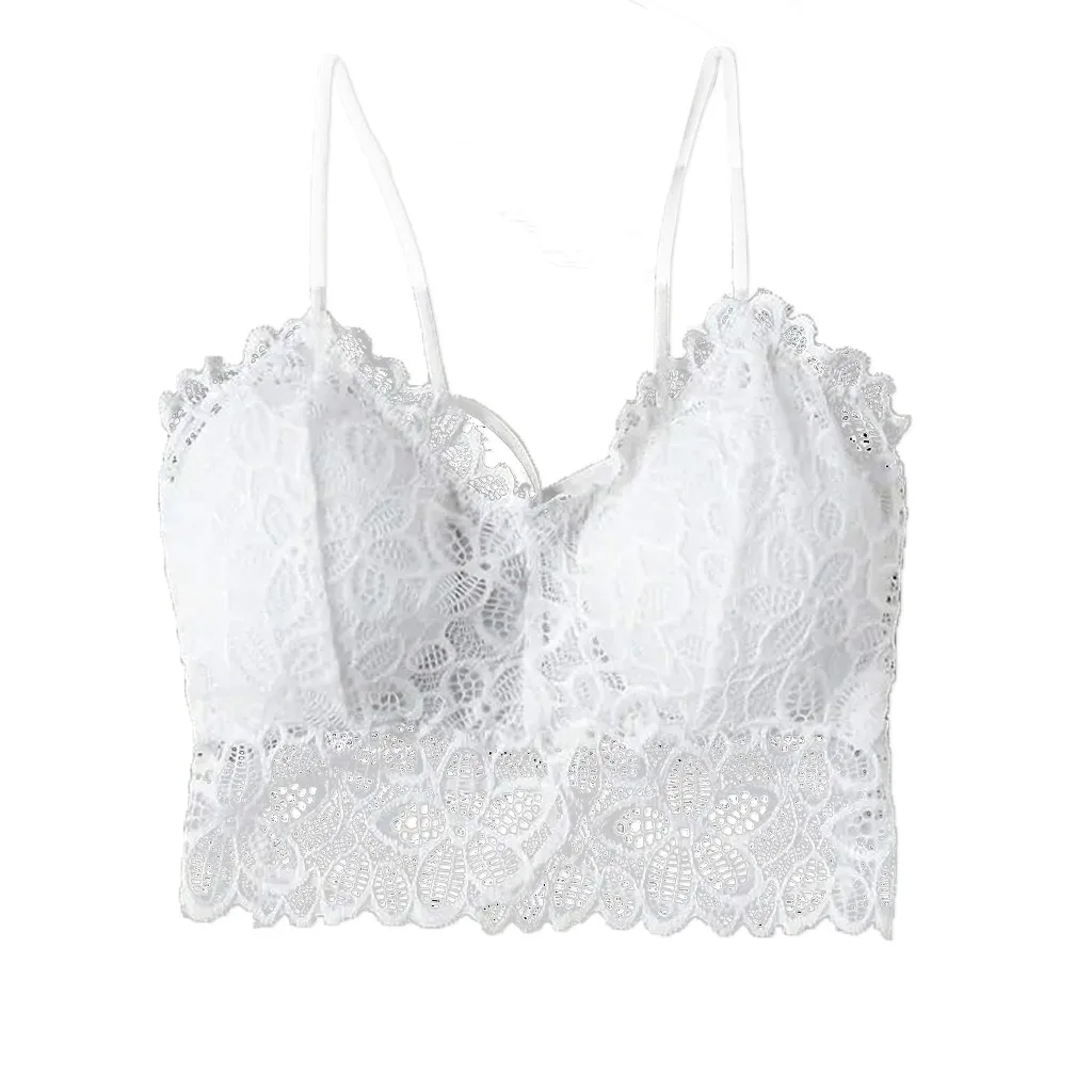 2 шт. женский жилет укороченный кружевной топ проводное свободное белье Brallete