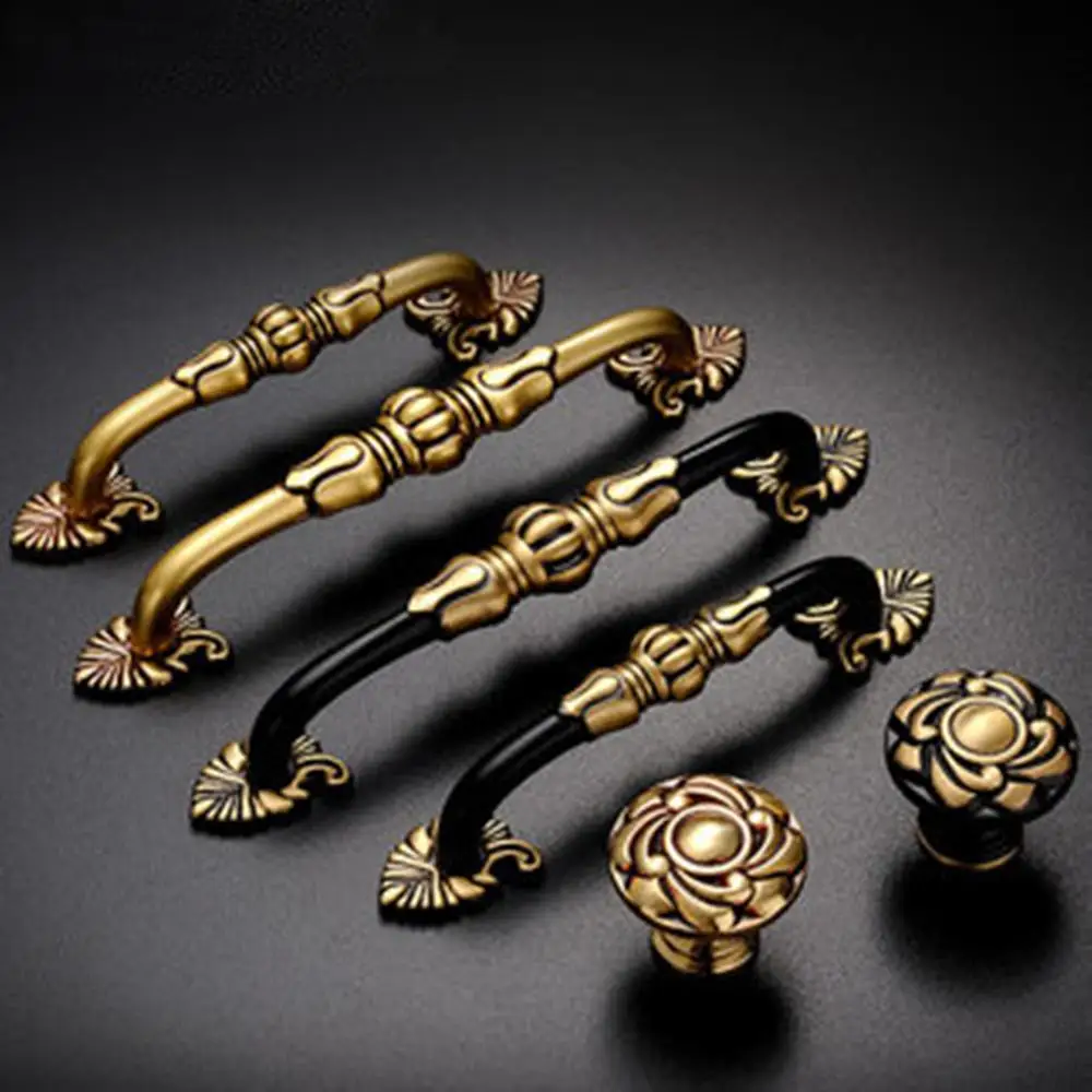 Ящик для шкафа из чистой меди ручка дверей американский стиль Европейский новый