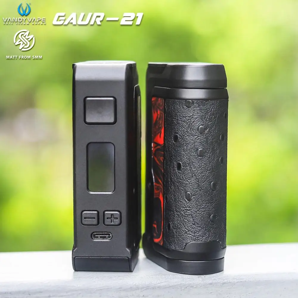 Оригинальная электронная сигарета Vandy Vape Gaur-21 Mod 200W Box MOD Vandyvape Waterproof Gaur 21 Dual 21700 TC