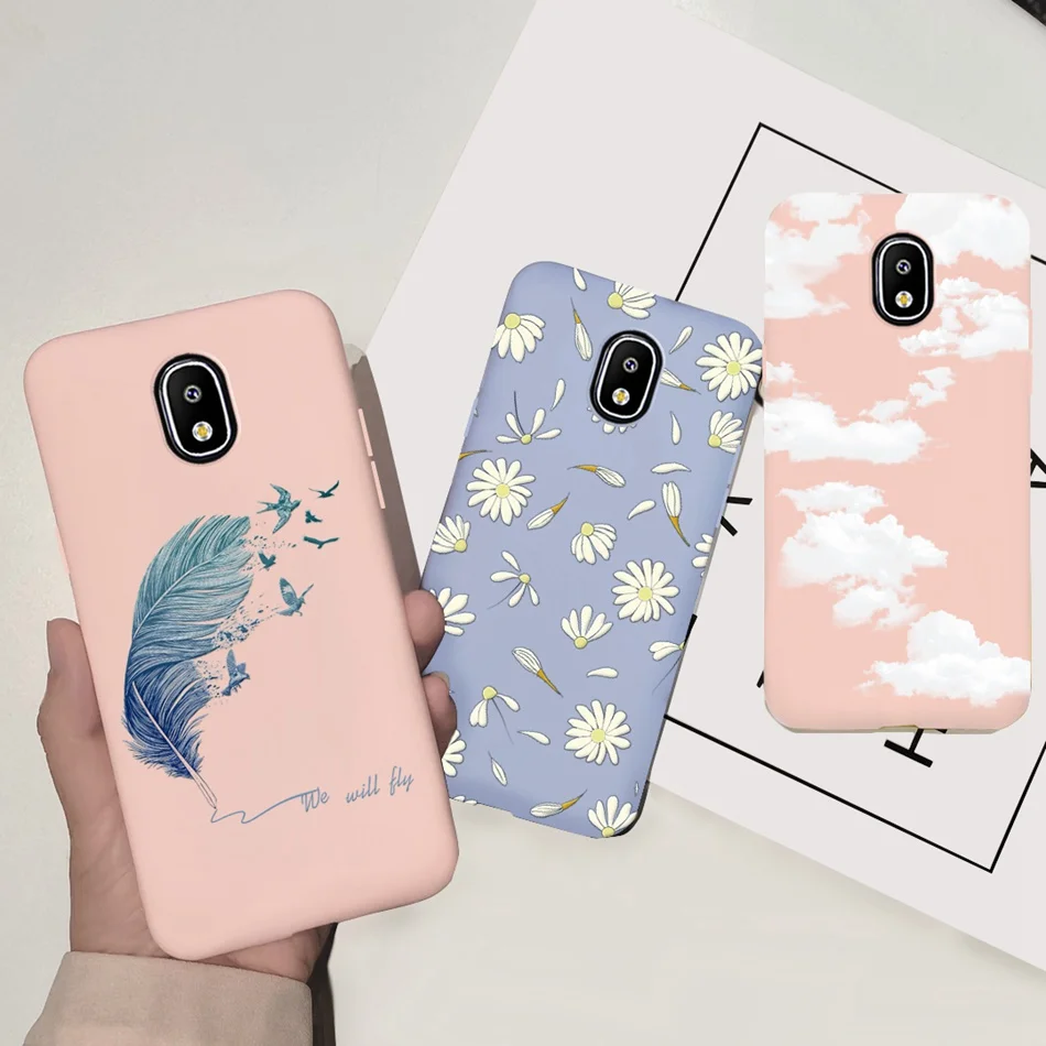 Чехол с цветочным рисунком для Samsung J7 2017 задняя крышка силиконовый чехол Galaxy J 7 J730