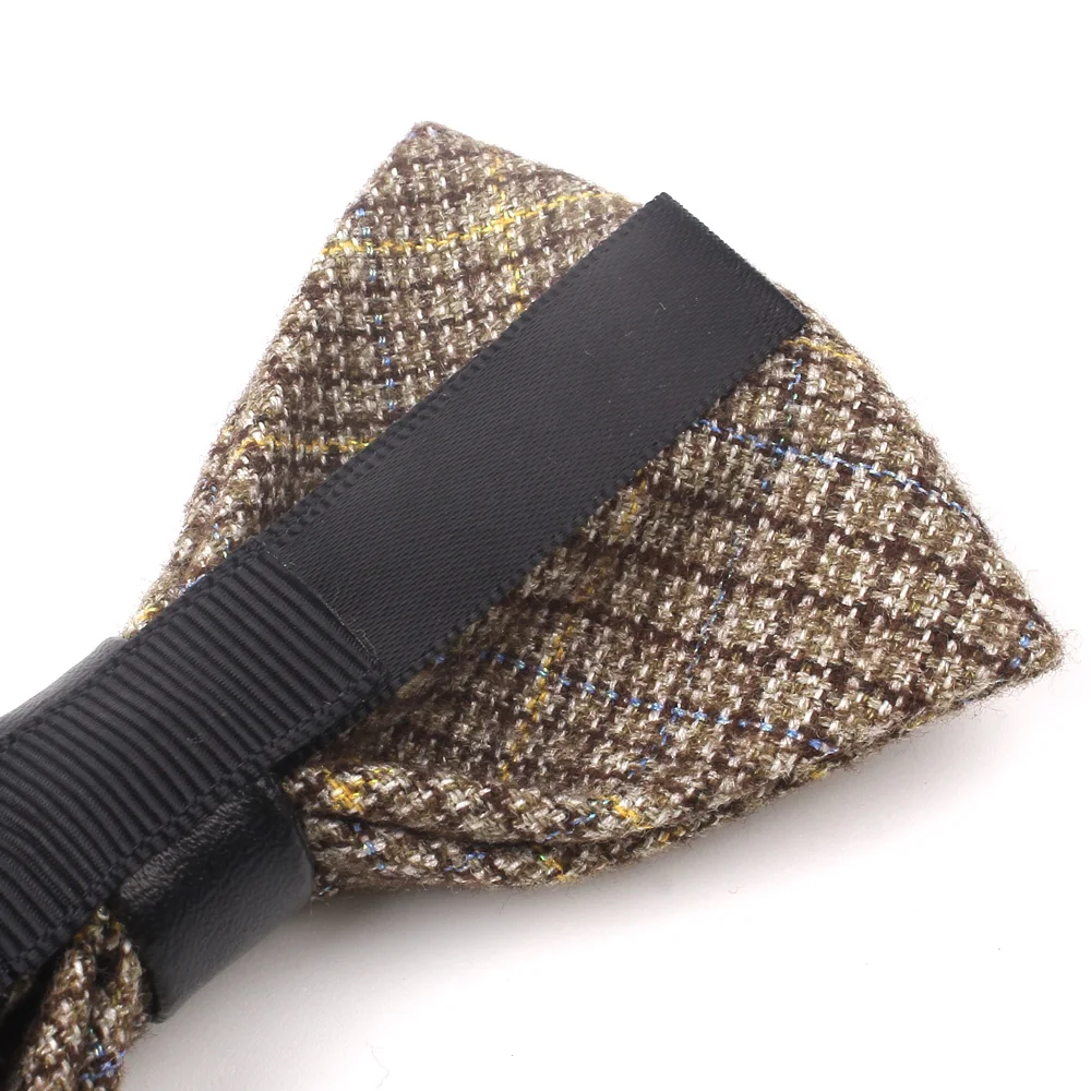 Клетчатый шерстяной галстук-бабочка классические шерстяные рубашки для мужчин и