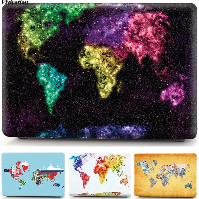 

Laptop Case For Macbook Air Pro 11 13 World Map Notebook Cover For Air 11 A1370 A1465 Air 13 A2179 2020 A1932 2018 A1466 A1369