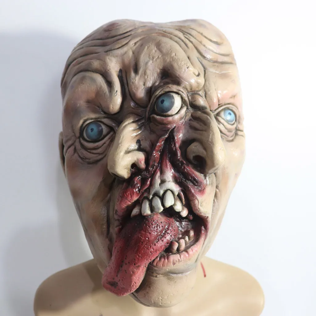 Страшная силиконовая маска для лица страшная Хэллоуина вечеринки косплея