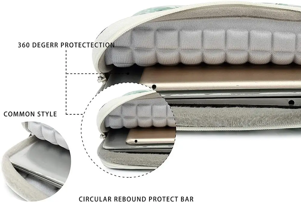 Женская сумка для ноутбука сумка-вкладыш с принтом в виде банановых листьев