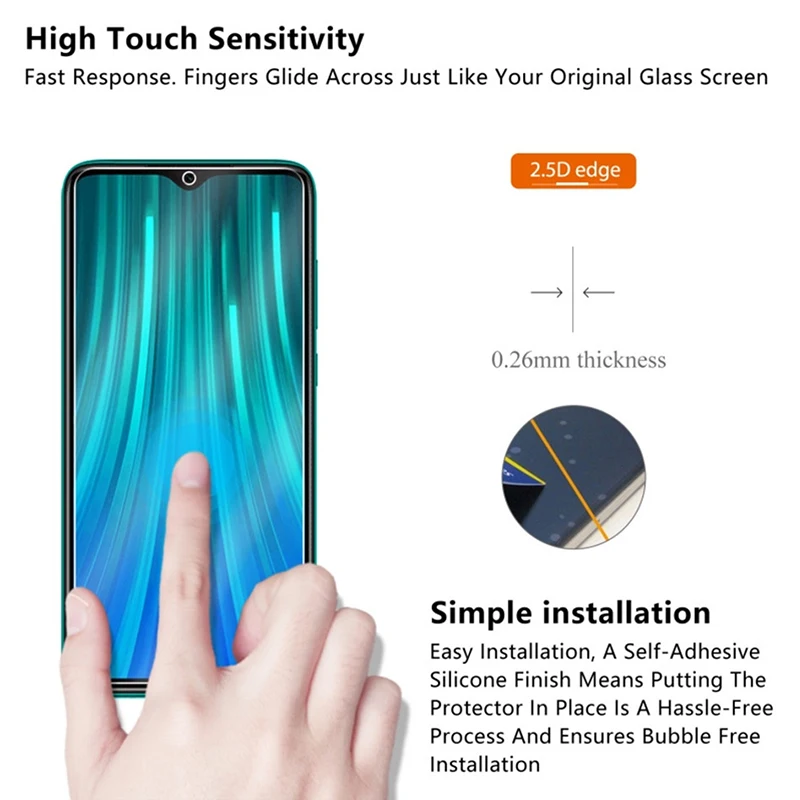 Защитное стекло для Xiaomi Redmi Note 7 8 Pro закаленное note 8T Защита экрана pro|Защитные