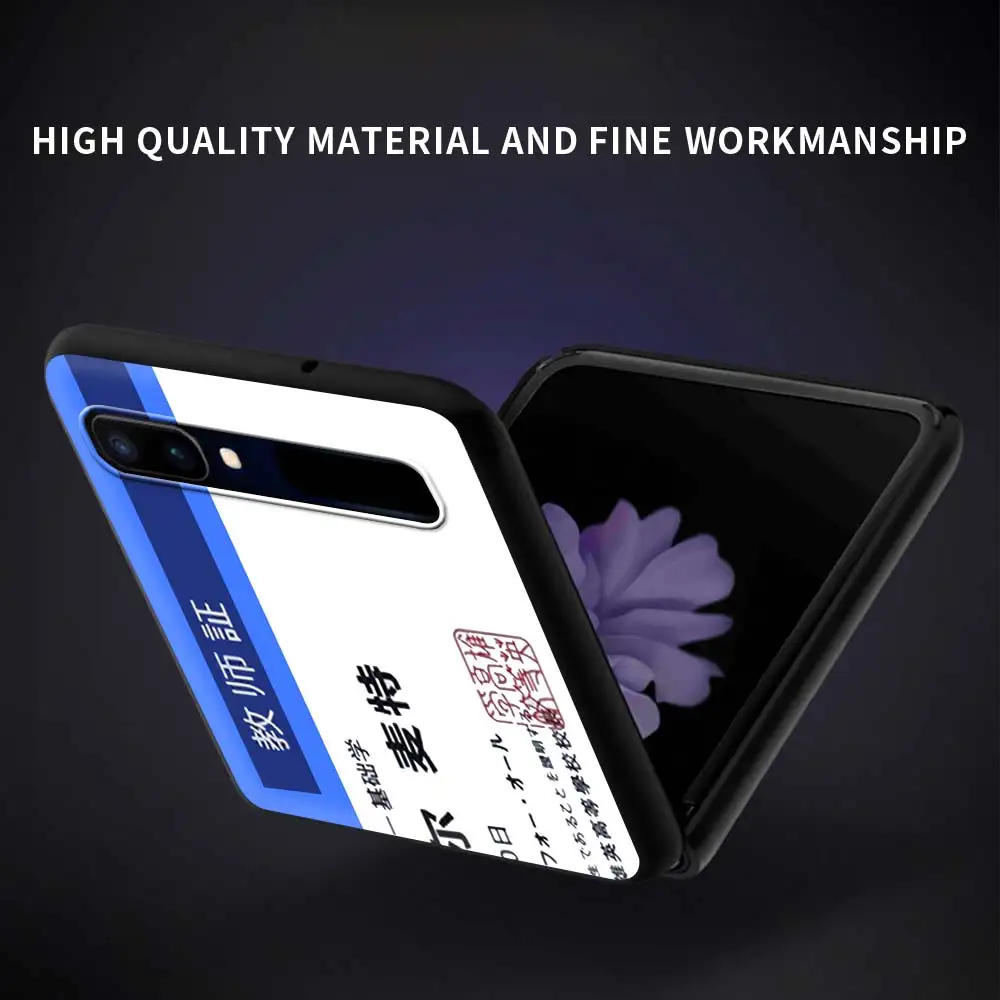 

My Hero Academy ID Card Phone Case for Samsung Galaxy Z Flip 5G Coque for Galaxy Z Flip 6.7" PC Hard Black Cover Fundas