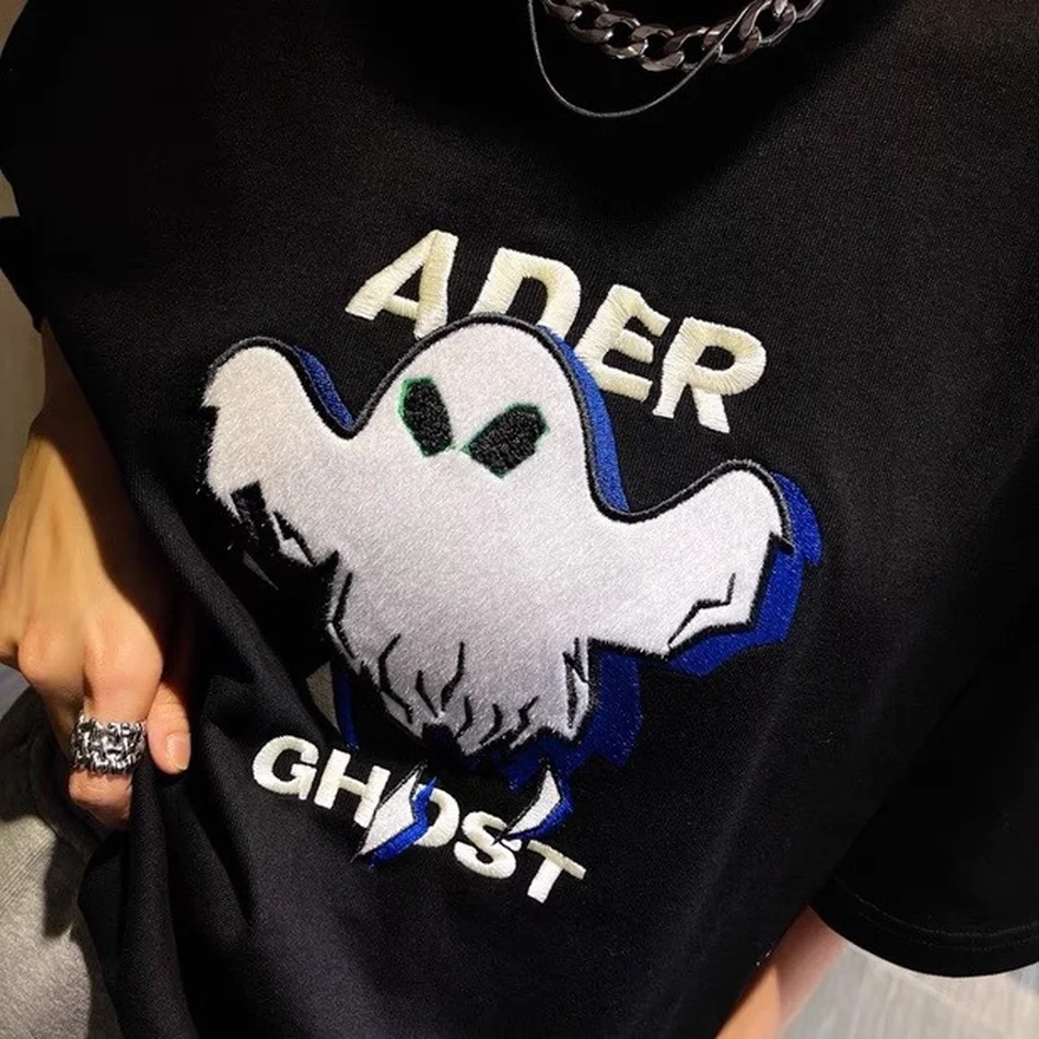 

Футболка с принтом привидений из мультфильма «ошибка» для мужчин и женщин, 1:1, Высококачественная футболка с вышивкой и логотипом, топы в ст...