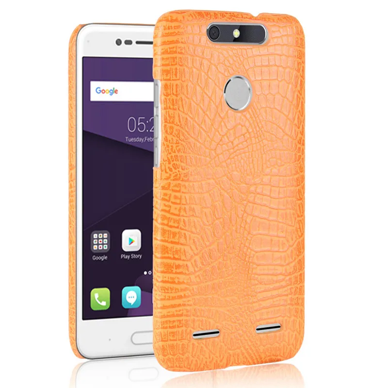 Orange Для ZTE Blade V8 мини чехол Роскошный Жесткий PU кожаный чехол для телефона для ZTE Blade V8 Mini V8mini V0850 чехол 5,0 дюймов - Цвет: Orange