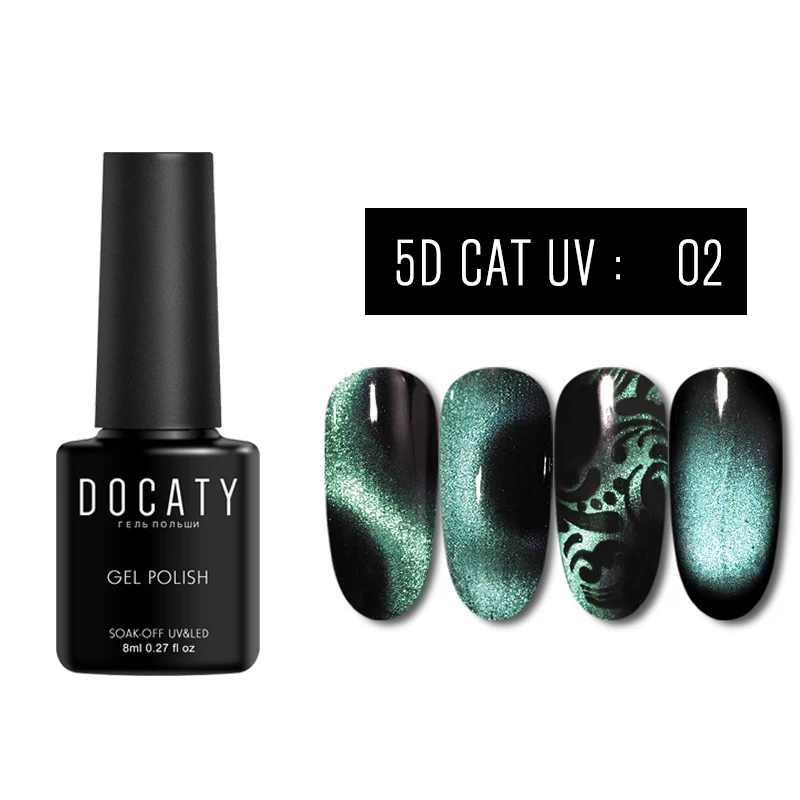 Docaty набор гель-лаков для ногтей 5D кошачьи глаза магнит Гибридный праймер гель