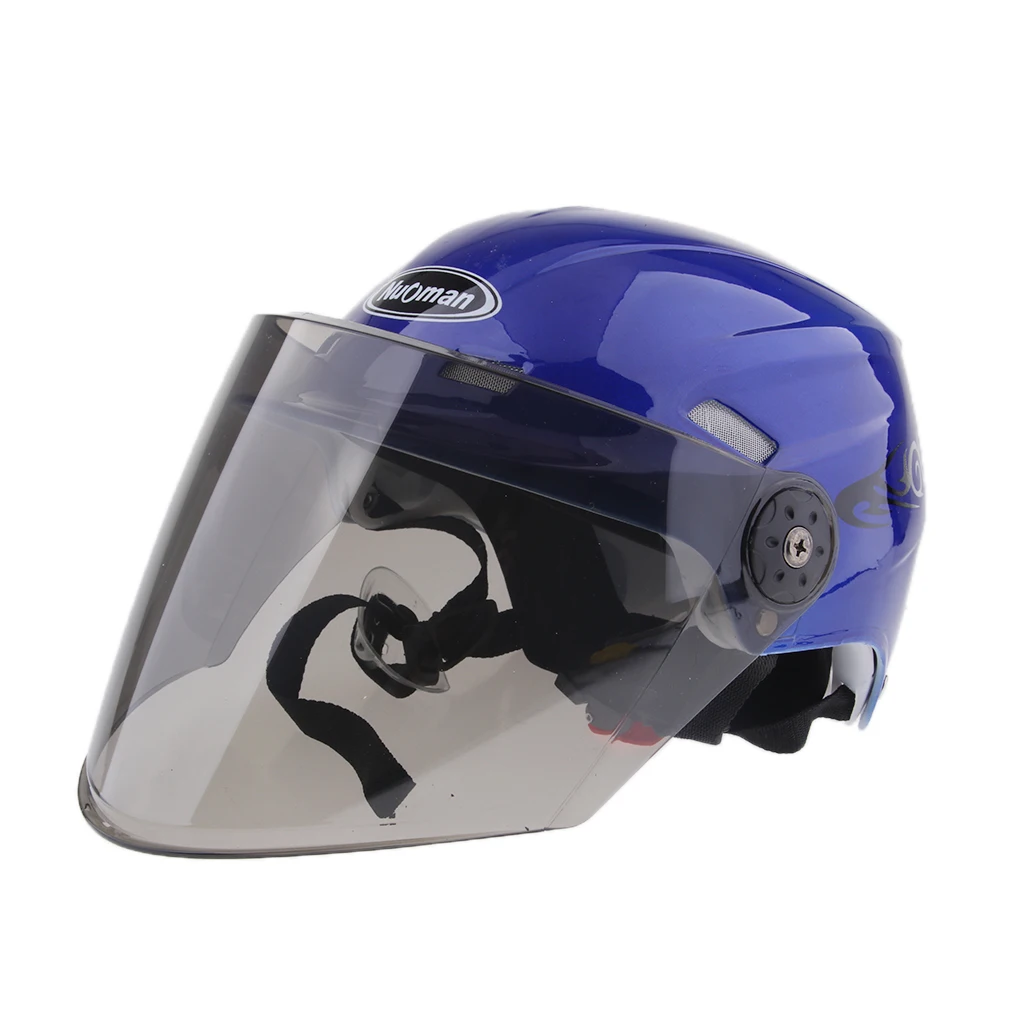 

Motorcycle Half Helmet Chopper Cruiser with Smoke Sun Visor Multicolor Chose
