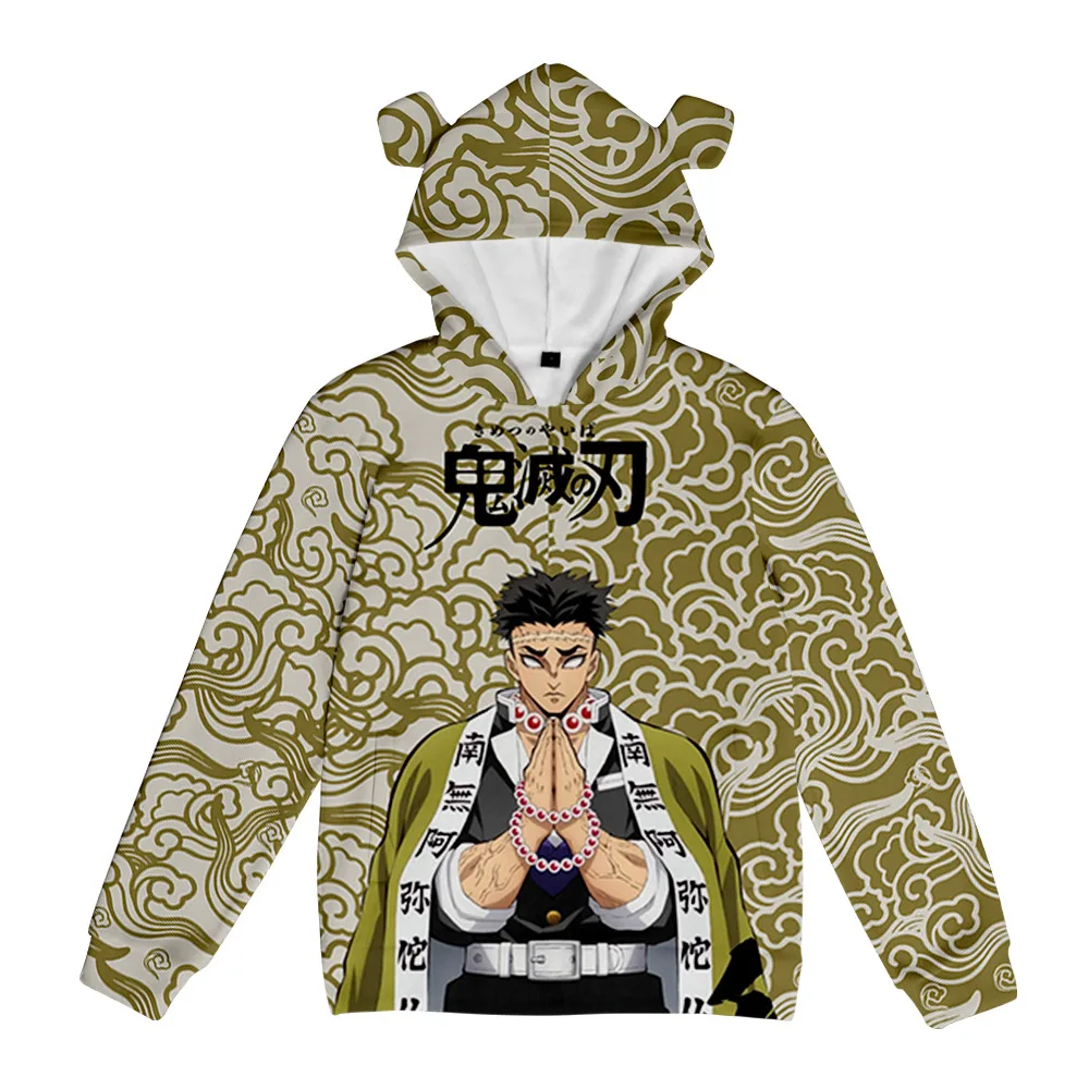 

New Demon Slayer Pig Ear Hooded Sweatshirt Women/Men Clothes Casual Hoodie Sweatshirt FY00270X06