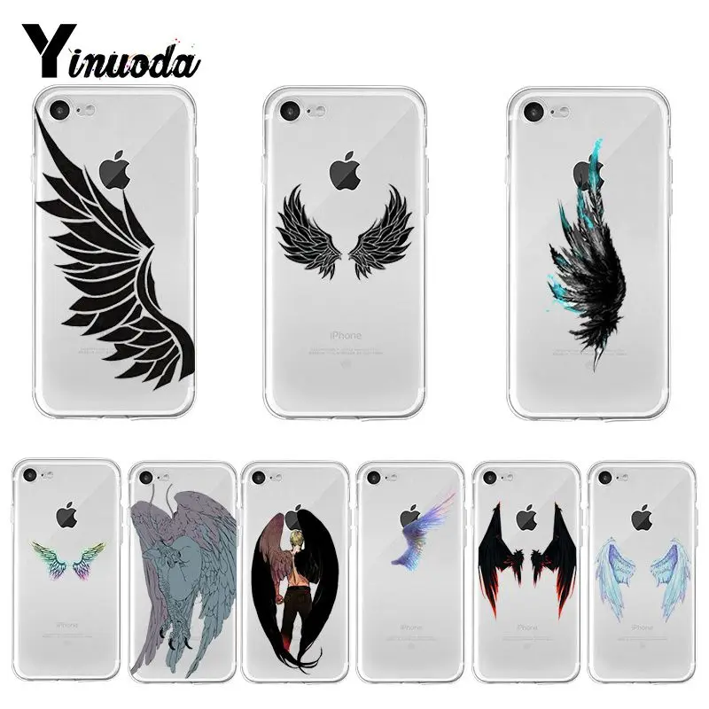 Новые супер милые чехлы Yinuoda с крыльями ангела для iphone SE 2020 8 7 6 6S Plus X XS MAX 5 5S XR 11 pro