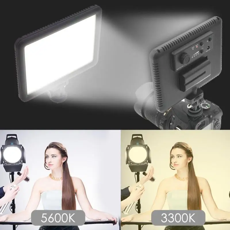 Светодиодный вспышка для видеокамеры с регулируемой яркостью 116 лампочки Панель