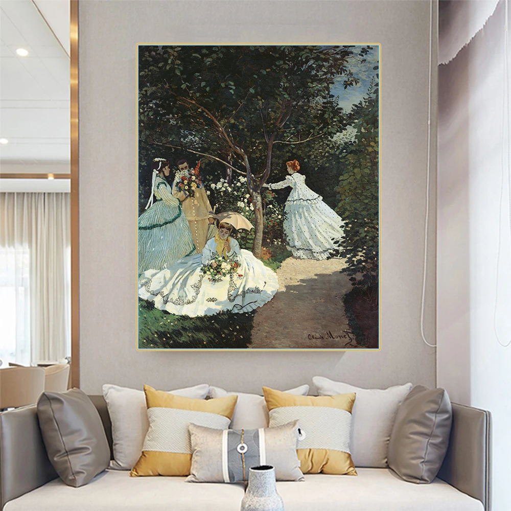Цитон Клода монета Women женщины в саду Canvas Холст Картина маслом всемирно известное