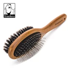 Собака гребень двухсторонняя Нержавеющаясталь иглы  волосы щетины щетка Уход за лошадьми инструмент для собак и аксессуары для кошки, собаки игрушка для домашних животных