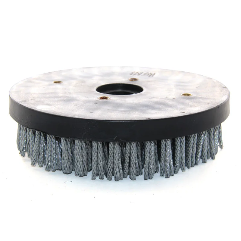 8 Inch 200mm Round Circular Stainless Steel Rope Antique Abrasive Brush For Grinding And Polishing Stone Marble Granite Concrete